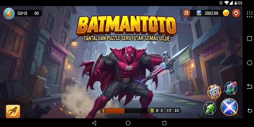 Screenshot gameplay BATMANTOTO menunjukkan tantangan puzzle menarik.