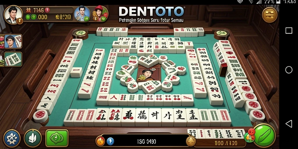 Tampilan menarik dari gameplay DENTOTO saat bermain Mahjong.