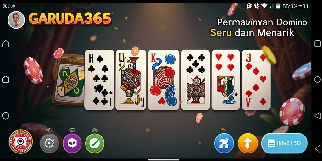Screenshot gameplay GARUDA365 yang menampilkan serunya bermain domino.
