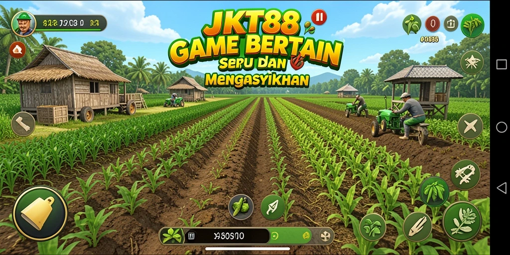 Tampilan menarik gameplay JKT88 di lahan pertanian.
