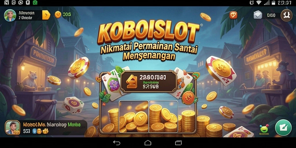 Tampilan gameplay seru KOBOISLOT dengan berbagai pilihan slot.