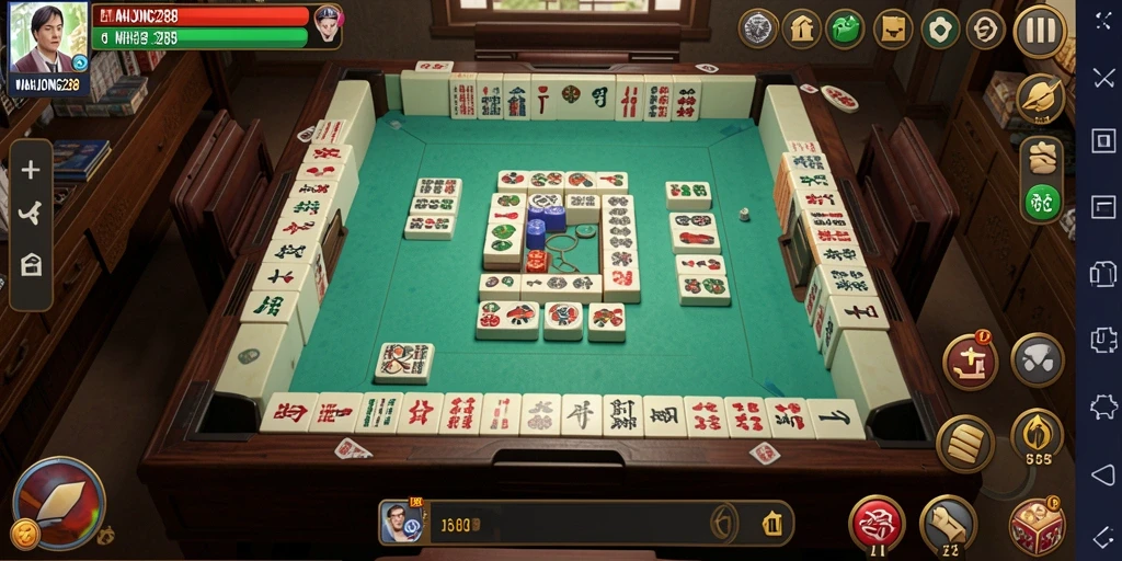 Tampilan gameplay seru di MAHJONG288 yang menantang.