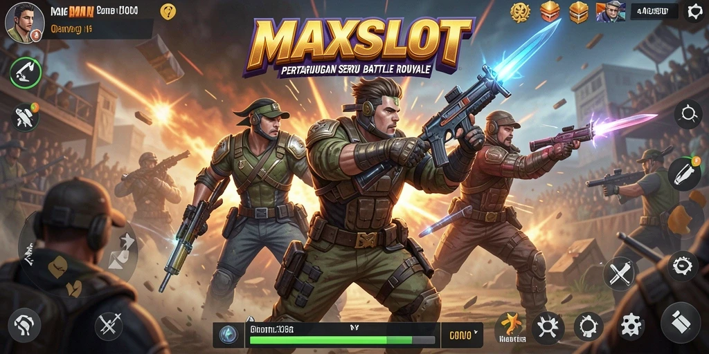 Tampilan menarik dari gameplay Battle Royale MAXSLOT yang penuh aksi.