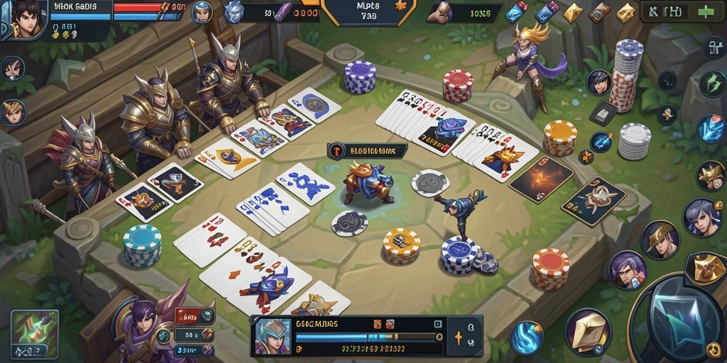 Tampilan gameplay gaple yang menarik dan interaktif di MLBB8.