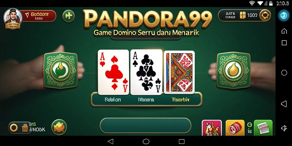 Screenshot gameplay PANDORA99 yang menampilkan keseruan bermain Domino.