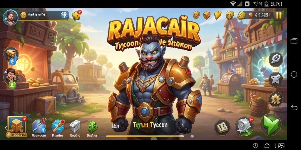 Screenshot gameplay RAJACAIR menampilkan beragam pilihan usaha Tycoon.