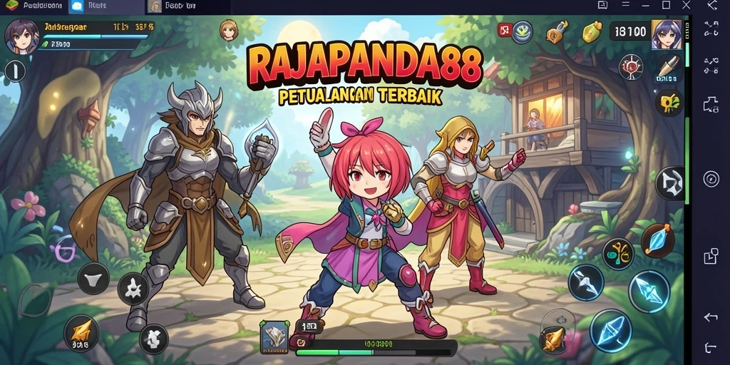 Screenshot gameplay RAJAPANDA88 menampilkan aksi epik dalam dunia Anime.