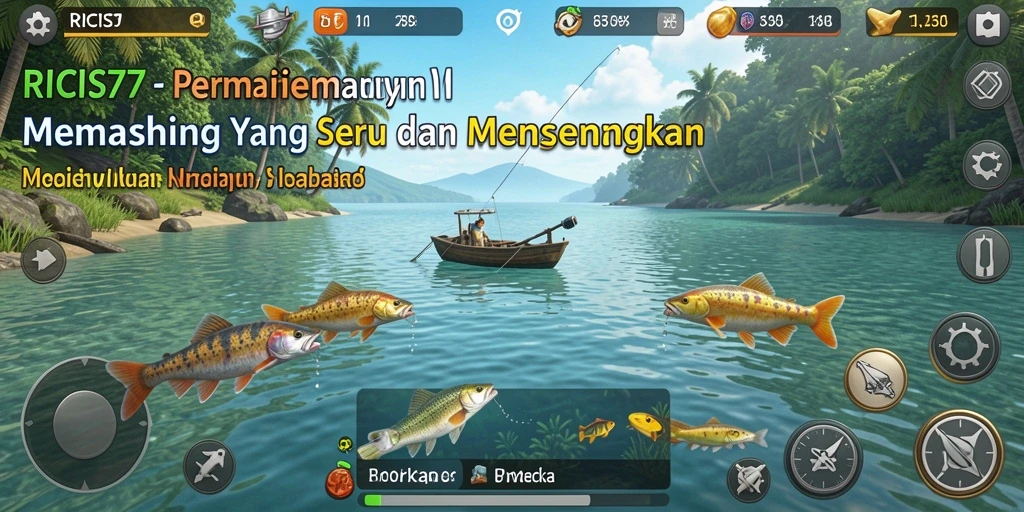Tampilan gameplay RICIS77 yang seru dan menantang saat memancing.