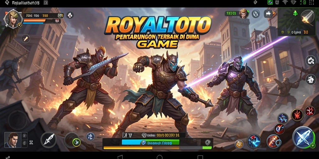 Screenshot gameplay ROYALTOTO yang menunjukkan aksi pertarungan seru.