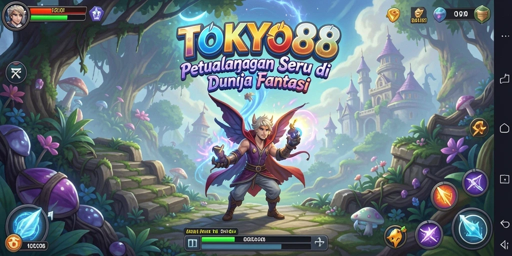 Tangkapan layar utama TOKYO88 menampilkan petualangan mendebarkan di dunia fantasi.
